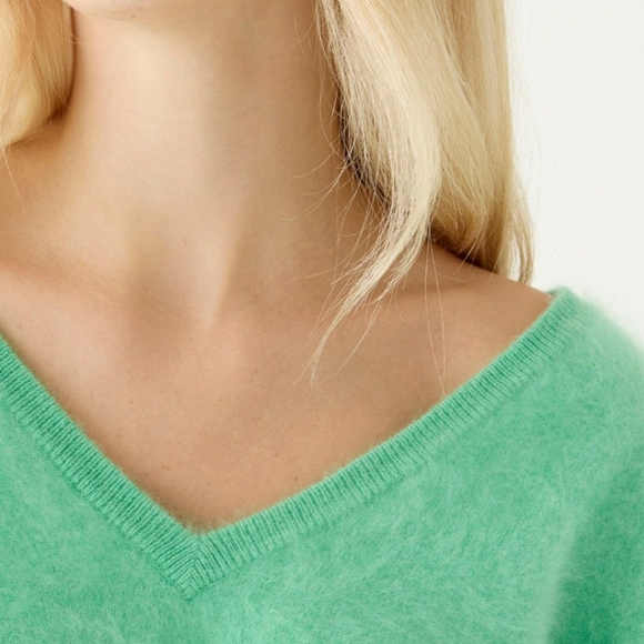 New! J.Crew Brushed Cashmere green sweater BV381 - Picture 2 of 10